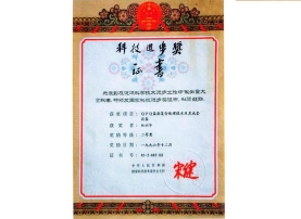 科技進(jìn)步獎(jiǎng)證書